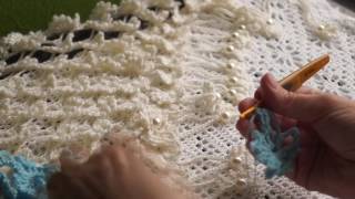 Шаль" бабочки" 1часть (learn to crochet shawl crochet) (Шаль #1)