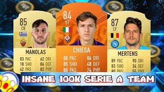 BEST 100K SERIE A TEAM FIFA 19 | FIFA 19 100K SQUAD BUILDER!!!