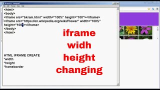 HTML Iframe - Set Height and Width - iFrameborder