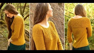 Пуловер с Кокеткой Сверху Спицами - 2019 / Pullover with Yoke Top Spokes