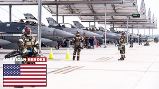 Russia Surprised: US Pilots Rush for Their F-16 Fighting Falcon and Takeoff at Full Throttle
