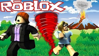 Мультик про Спасение от ПРИРОДНЫХ КАТАСТРОФ ROBLOX #3 веселое видео для детей