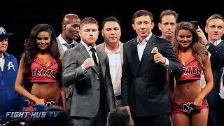 CANELO ALVAREZ VS. GENNADY GOLOVKIN FULL PRESS CONFERENCE & FACE OFF VIDEO