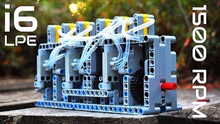 Lego Technic Pneumatic 6 Cylinder Inline Engine - i6 - 1500 RPM! -  With Instructions and Parts List