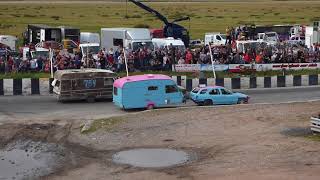Caravan Demolition Derby.Parade laps and racing part 1@Warton.27th August 2017.