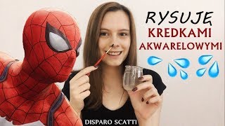 WYZWANIE! PIERWSZY RAZ RYSUJĘ KREDKAMI AKWARELOWYMI | DISPARO SCATTI