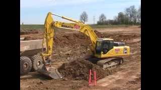 Komatsu PC340 + Volvo A35C