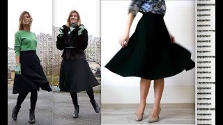 Я ШЬЮ: Юбка из шерсти полусолнце с запахом
