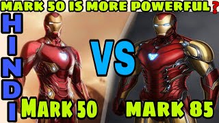 Mark 50 vs Mark 85 comparison | iron man nano tech suits ,infinity , Endgame  | Hindi Captain Hemant