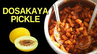 How To Make DOSAKAYA [Cucumber] PICKLE | Easy Dosakaya Pickle Recipe | Yummy Street Food