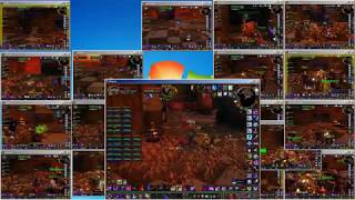 WoW Vanilla BWL40 - Final Boss Fight Nefarian Multiboxing 39 accounts 1.12.1