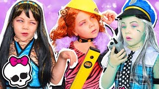 МОНСТР ХАЙ устраиваются на РАБОТУ. Что если Клодин Вульф, Френки и Клео работали в реальной жизни