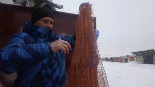 Распоковка посылки. Кастинговая сеть. Первый заброс)