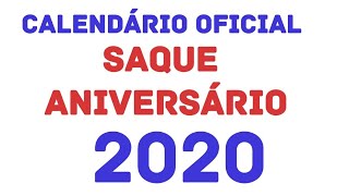 Cronograma do SAQUE ANIVERSÁRIO do FGTS 2020 é liberado| Entenda no vídeo