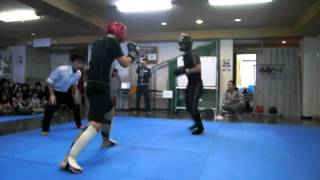 BMC Fight 2011 1st　第1試合　キックボクシング　岡部選手vs岩崎選手1R