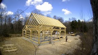 Post & Beam Barn Time Lapse, Union, CT