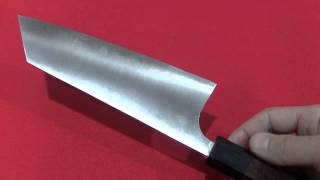 三徳包丁【柴田 崇行】作 R2粉末ﾊｲｽ鋼 紫檀八角柄 磨き仕上げ