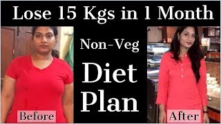 How to Lose Weight Fast 15Kg in 1 Month | Non Veg Weight Loss Diet Plan | Fat to Fab