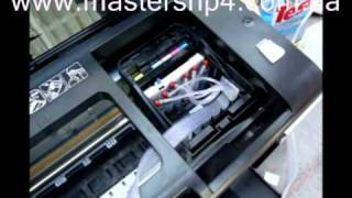 Видеоинструкция по установке СНПЧ на Epson R270\290\295, T50\59, P50