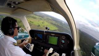 Beechcraft Baron G58 - Aproximação e pouso, Aeroporto Bom Futuro - Cuiabá/MT