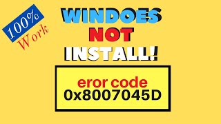 How to fix Error code 0x8007045D