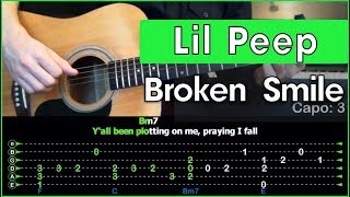 Lil Peep - Broken Smile \ Разбор песни на гитаре \ Табы, аккорды и бой