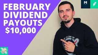 Robinhood & M1 Finance Paid Me ! Monthly Dividend Income | FEBRUARY 2020 | $10000 Portfolio?