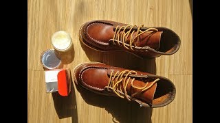 Red Wing 875 Oro Legacy Moc Toe Boots Conditioned with Mink Oil