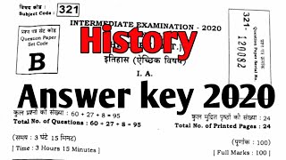 History answer key | 12th class history objective in hindi | 12th arts history 2020 objective | 12th