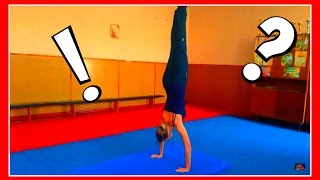 Трюк❗️Стойка на руках➕кувырок вперёд✔️Обучающее видео #гимнастика