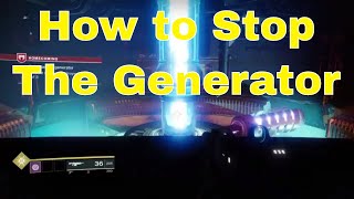 Destiny 2   Homecoming How to Disable the shields how to Overload the generator