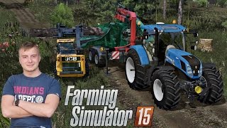 Przerabianie drzewa na trociny ☆ FS15 MP #24 - New Holland Team ☆ Bronczek & MrAdamo15