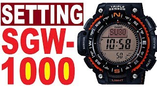 Casio SGW-1000 Set Time - manual 3439 Outgear Triple Sensor
