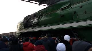 ретро поезд Иваново -Шуя с паровоз П 36 на станции Шуя 7.01.2020 года