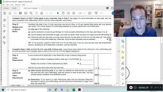 2020 New W4 and Payroll Withholding in Excel