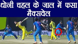 India Vs Australia 3rd ODI: MS Dhoni fools maxwell with a brilliant stumping | वनइंडिया हिंदी