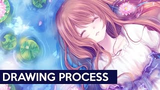 【PaintTool Sai】Tranquil - Drawing Process