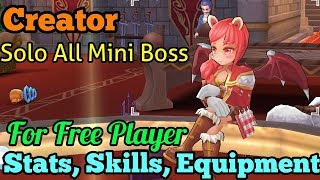 Creator Solo All Mini Boss (Stats, Skills, Equipments) - Ragnarok Mobile Etrernal Love