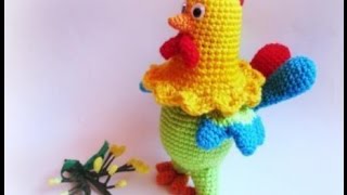 Петух крючком-амигуруми.ПЕТУХ СИМВОЛ ГОДА. Как связать петуха.Вязание крючком+игрушки амигуруми.
