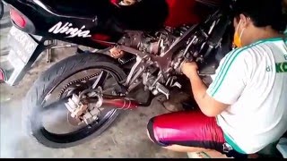 Tehnik Setting Motor Kawasaki Ninja Drag Race | Modifikasi Motor Ninja