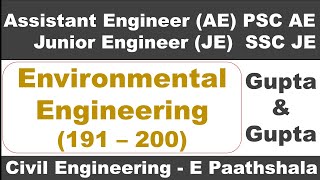 Environmental engineering / PHE (191 to 200) - Gupta and gupta | sscje civil engineering | civil mcq