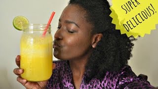 Pineapple Detox Smoothie || My Crown of Curls (2017)