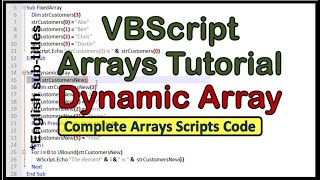 VBScript Array - tutorial 7
