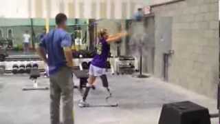 Tanya, bilateral amputee, working out