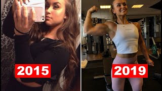 Melinda Lindmark transformation - then and now. Muscle beautiful girl transformation from 2015-2019