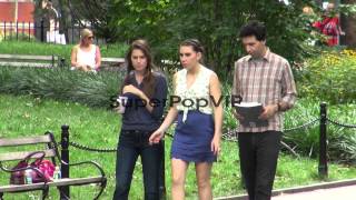 Allison Williams, Zosia Mamet and Adam Driver on location...