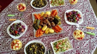 مائدة غداء صحية باللحم و الخضر المبخرة مع طبخ ليلى