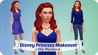 Disney Princess Makeover | Little Mermaid | Sims 4 Create A Sim