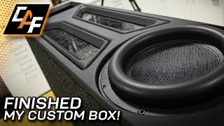 Transmission Line Subwoofer Box - Final Upholstery!