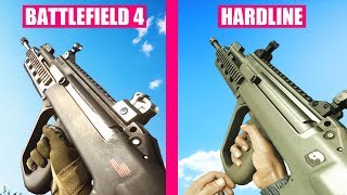 Battlefield 4 vs Battlefield Hardline Weapons Comparison